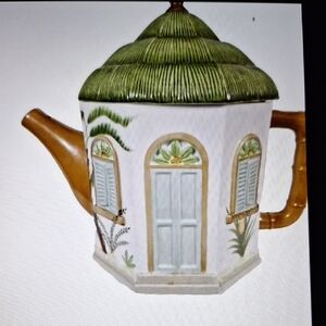 Charming Cottage Teapot with Green Roof